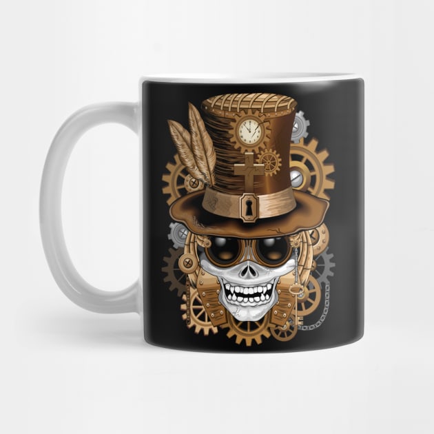 Skull Steampunk Voodoo Retro Machine by BluedarkArt